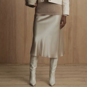 Quince Silk Midi Skirt
